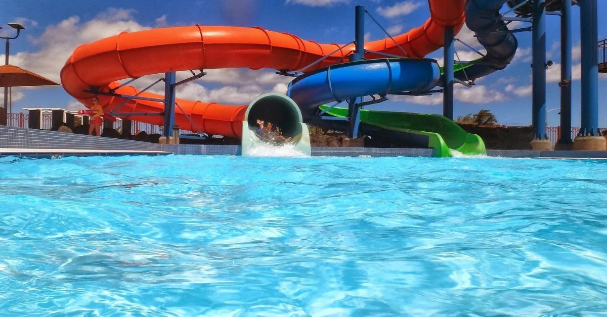 cruise ship waterslides and watery fun zones